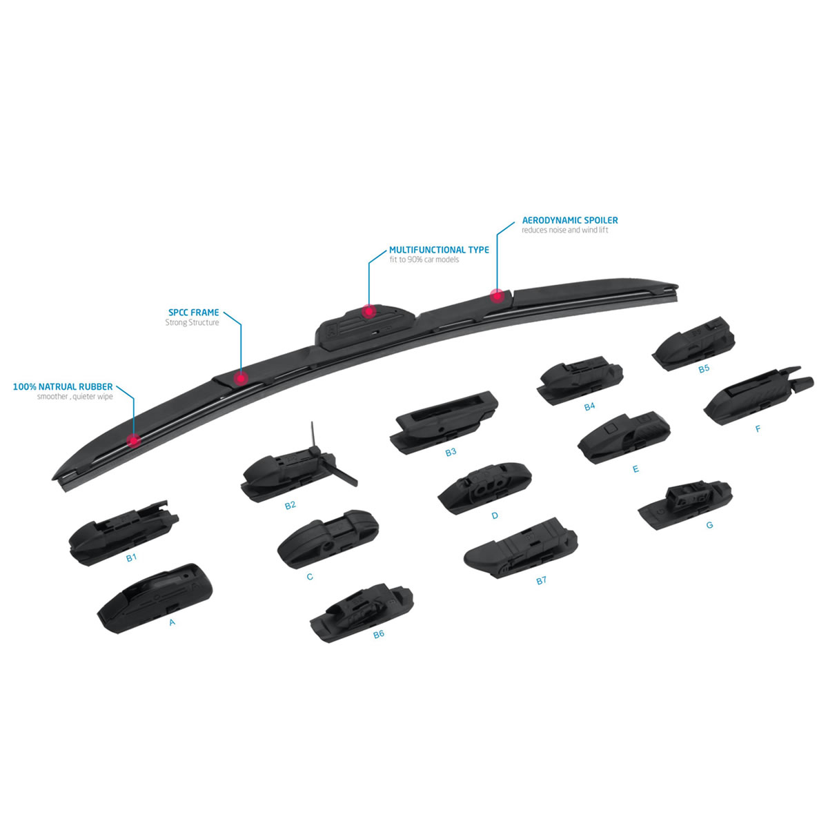 MULTI-FIT HYBRID Wiper blade