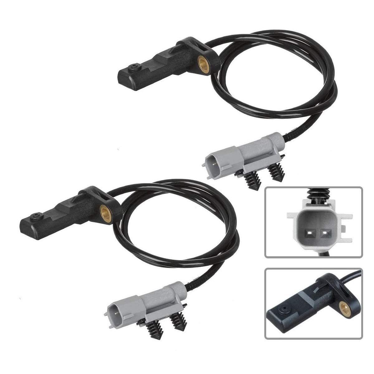 2PCS ABS Wheel Speed Sensor Rear Left & Right ALS1401 ABS Sensor Compatible with Commander 06 07 08 09 10 Grand Chrokee 2005 2006 2007 2008 2009 2010