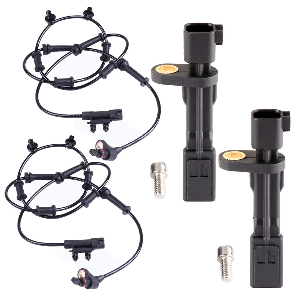 Left&Right&Front&Rear ABS Wheel Speed Sensor ABS Sensor fit for 2007-2011 for Dodge Nitro 2007-2018 for Jeep Wrangler Set of 4