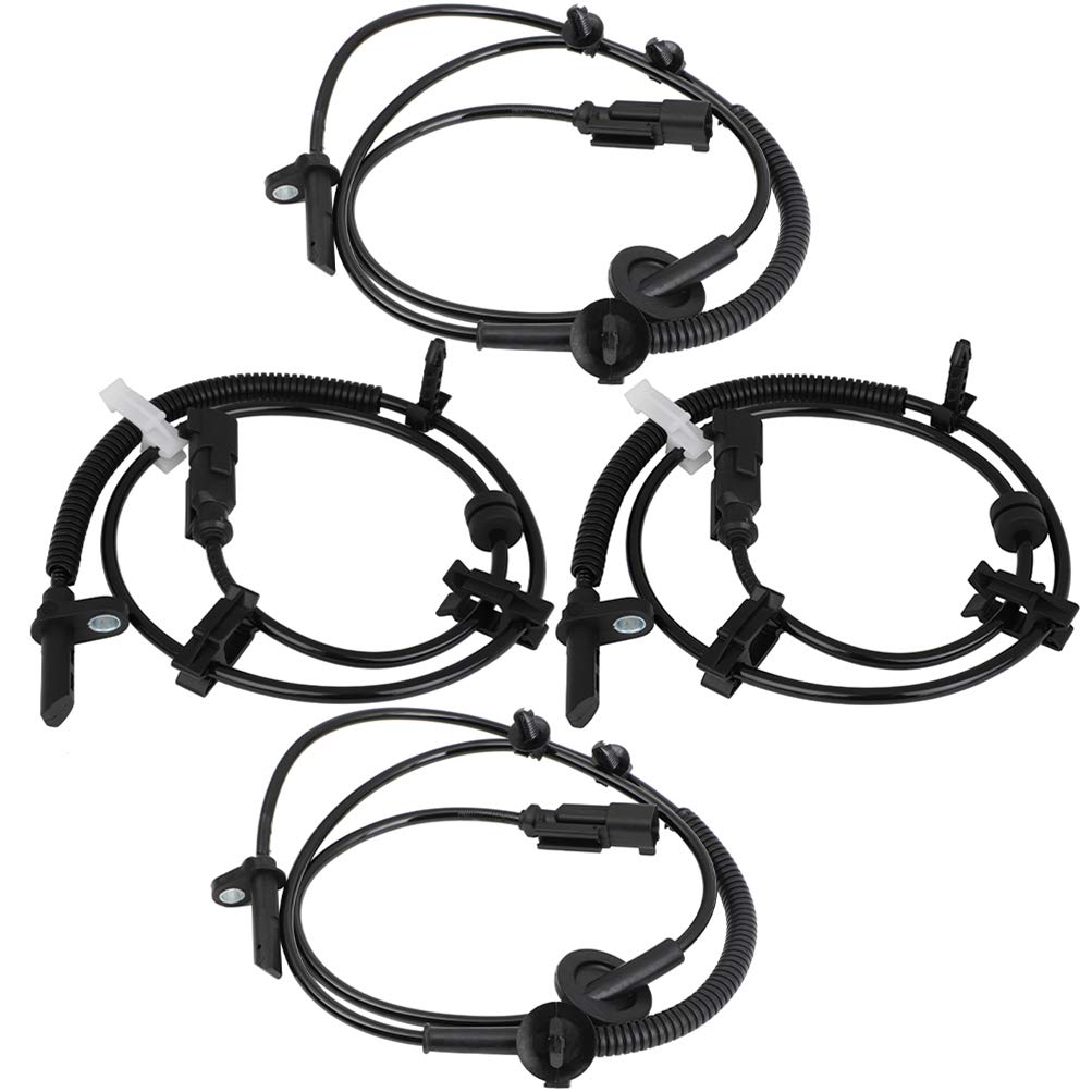 4 x Left&Right&Front&Rear ABS Wheel Speed Sensor ABS Sensor Fit for 2008-2016 for Buick Enclave 2009-2016 for Chevrolet Traverse 2008-2016 for Buick Enclave
