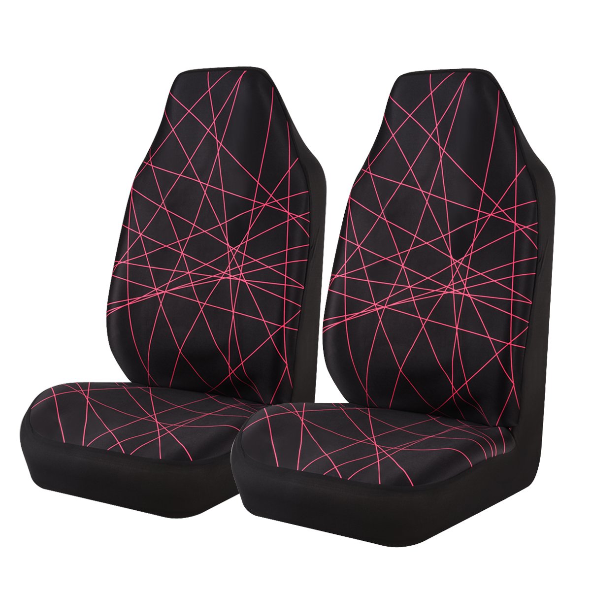 -Universal Wetsuit Waterproof Neoprene Front Car Seat Covers, Airbag Compatible,Fit for Car,Truck,SUV,sedans,Sporty Design(2 Front seat,Black and Red)