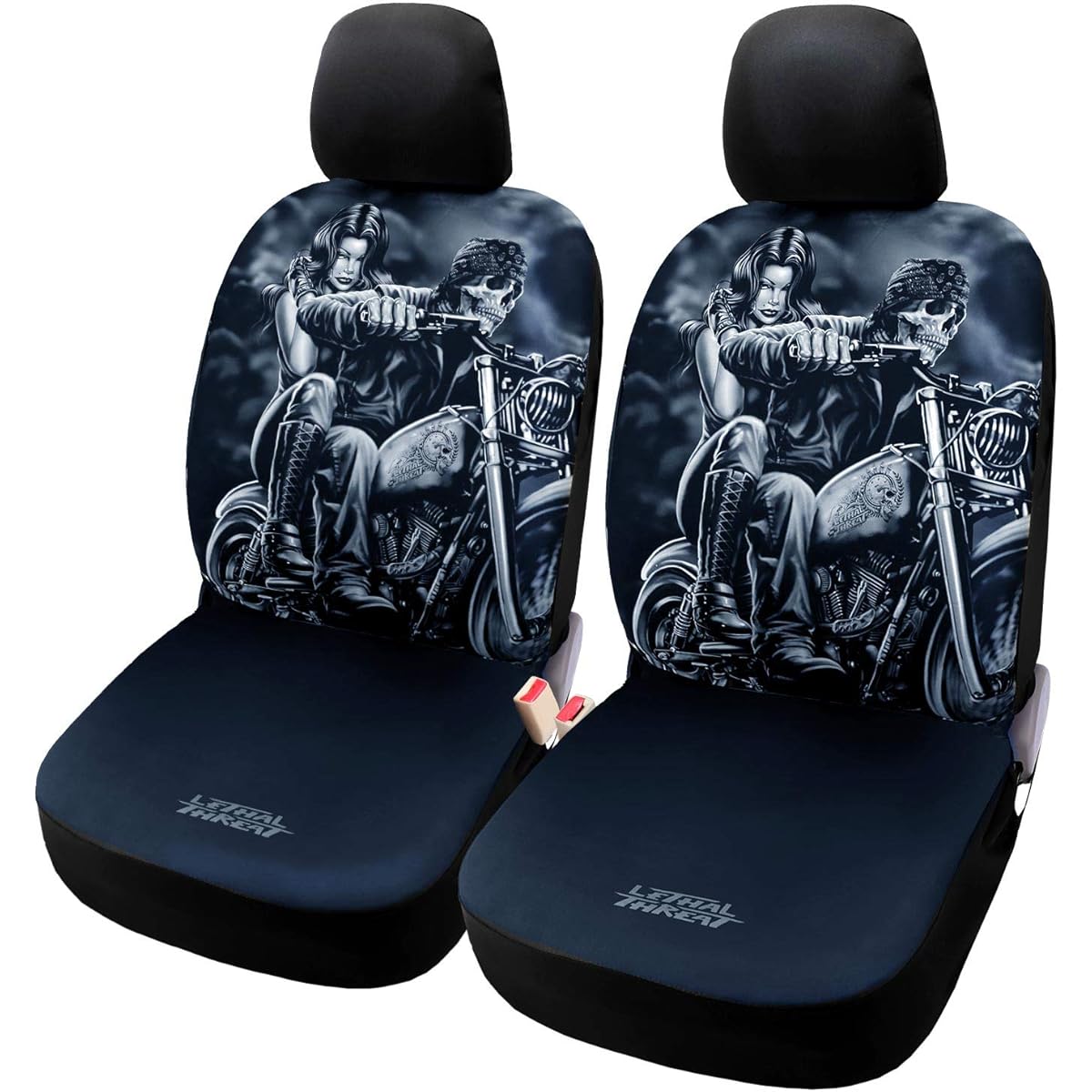 Auto Fashion Highway Car Seat Covers 2pcs for Truck SUV Low Back Front Seats with Airbag Universal Fit
