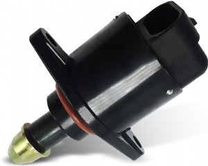 Car Idle Control Valve, Idle Motor Idle Air Control Valve for Unstable Idle/Unsmooth Acceleration, Throttle Stepper Motor Replacement 90380 10526, Compatible with King Kong Auto (Black)