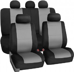 FB083GRAY115 Full Set Seat Cover (Neoprene Waterproof Airbag Compatible and Split Bench Gray)
