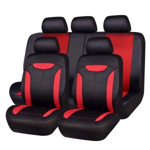 Montclair 11PCS Universal Fit Leather Seat Covers,fit for suvs,Trucks,sedans,Cars,Vehicles,Vans,Airbag Compatible (Red)