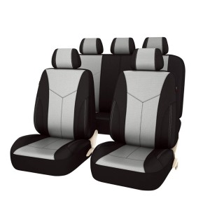 NEW ARRIVAL -Car Pass AIR FRESH Universal fit Car Seat Covers 11 PCS Full Set,Airbag compatiable, Black with Light Gray