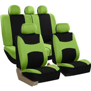 FB030GREEN115 full seat cover (Side Airbag Compatible with Split Bench Green)