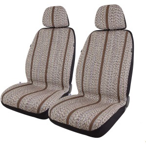 Baja Blanket Bucket Seat Cover for Car, Truck, Van, SUV - Airbag Compatible (2PCS) (Brown-Low Back)