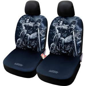 Auto Fashion Highway Car Seat Covers 2pcs for Truck SUV Low Back Front Seats with Airbag Universal Fit