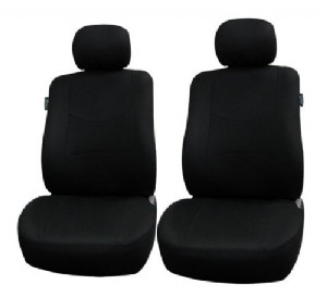 FB051BLACK102 Black Bucket Airbags Compatible Car Seat Cover, Set of 2