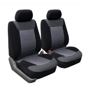 FB062GRAY102 Seat Cover (Premium Fabric with 3D Air Mesh Airbag Compatible (Set of 2) Gray)