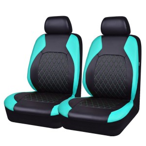 Univesal Car Seat Covers Faux Leather Airbag Compatible Quilting Two Front (Mint)