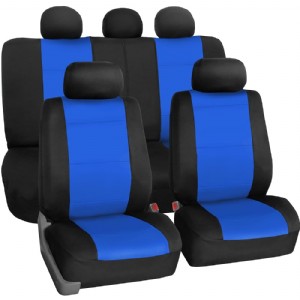 FB083BLUE115 Full Set Seat Cover (Neoprene Waterproof Airbag Compatible and Split Bench Blue)