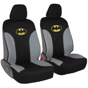 Batman Car Seat Covers - 100% Waterproof Front Pair Gray Black Fit Cover - Side Airbag Safe Protection for Car SUV Van Truck