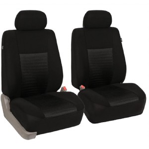 FB060BLACK102 Black Deluxe 3D Air Mesh Front Seat Cover, Set of 2 (Airbag Compatible)