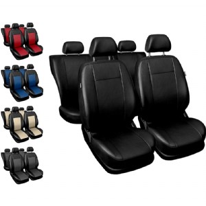 Carpendo Sitzbezge Auto Set Autositzbezge Schonbezge Schwarz Vordersitze und Rcksitze mit Airbag System - Comfort