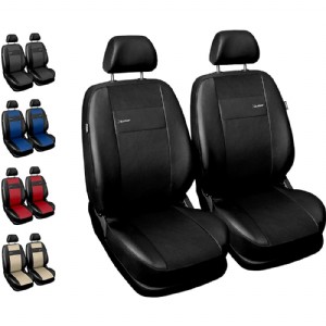 Carpendo Sitzbezge Auto Vordersitze Autositzbezge Schonbezge Vorne mit Airbag System X-Line - Schwarz