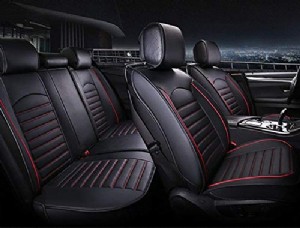Luxurious Airbag Compatible Full Set Eco Pu Leather Leatherette Seat Car Seat Covers