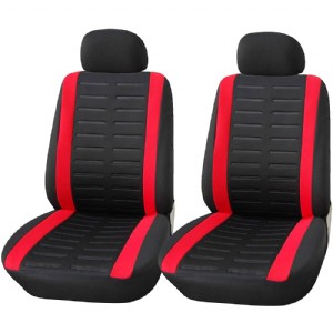 Coprisedili Auto Anteriore Universali Nero Rosso Set Copri-Sedile Universale per Guidatore e Passeggero con Airbag Laterali Accessori Auto Interno